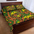 New Zealand Kowhai Flowers Quilt Bed Set Maori Koru Pattern