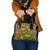 New Zealand Kowhai Flowers Shoulder Handbag Maori Koru Pattern