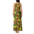 New Zealand Kowhai Flowers Tank Maxi Dress Maori Koru Pattern