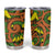 New Zealand Kowhai Flowers Tumbler Cup Maori Koru Pattern