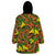 New Zealand Kowhai Flowers Wearable Blanket Hoodie Maori Koru Pattern