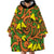 New Zealand Kowhai Flowers Wearable Blanket Hoodie Maori Koru Pattern