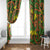 New Zealand Kowhai Flowers Window Curtain Maori Koru Pattern