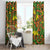 New Zealand Kowhai Flowers Window Curtain Maori Koru Pattern