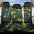 New Zealand Kowhai Flowers Back Car Seat Cover Maori Koru Pattern With Paua Shell Style