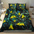 New Zealand Kowhai Flowers Bedding Set Maori Koru Pattern With Paua Shell Style