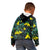 New Zealand Kowhai Flowers Kid Hoodie Maori Koru Pattern With Paua Shell Style