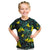 New Zealand Kowhai Flowers Kid T Shirt Maori Koru Pattern With Paua Shell Style