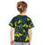 New Zealand Kowhai Flowers Kid T Shirt Maori Koru Pattern With Paua Shell Style