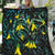 New Zealand Kowhai Flowers Quilt Maori Koru Pattern With Paua Shell Style