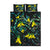 New Zealand Kowhai Flowers Quilt Bed Set Maori Koru Pattern With Paua Shell Style