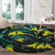 New Zealand Kowhai Flowers Round Carpet Maori Koru Pattern With Paua Shell Style