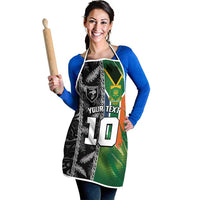 Custom Aotearoa South Africa Rugby Freedom Cup Apron Maori Silver Fern Art and Sporty Flag SA - Polynesian Pride