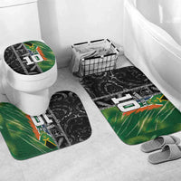 Custom Aotearoa South Africa Rugby Freedom Cup Bathroom Set Maori Silver Fern Art and Sporty Flag SA - Polynesian Pride