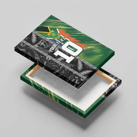 Custom Aotearoa South Africa Rugby Freedom Cup Canvas Wall Art Maori Silver Fern Art and Sporty Flag SA LT03 - Polynesian Pride