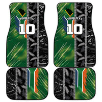 Custom Aotearoa South Africa Rugby Freedom Cup Car Mats Maori Silver Fern Art and Sporty Flag SA LT03 - Polynesian Pride