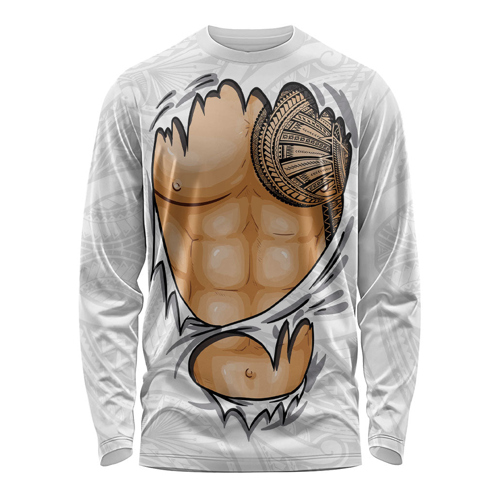 Samoan Tatau Long Sleeve Shirt Tattoo Reveal Effect