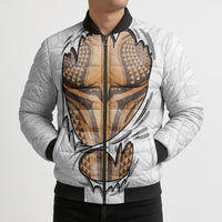 Hawaiian Kakau Bomber Puffer Jacket Aquaman Tattoo Reveal Effect