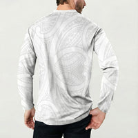 Hawaiian Kakau Button Sweatshirt Aquaman Tattoo Reveal Effect