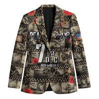 Pearl Harbor Remembrance Day Personalized Blazer Memories of December 7 with Red Poppy Lei LT03 Unisex Beige - Polynesian Pride
