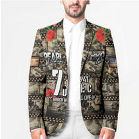 Pearl Harbor Remembrance Day Personalized Blazer Memories of December 7 with Red Poppy Lei LT03 - Polynesian Pride