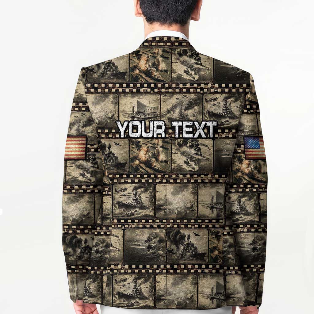 Pearl Harbor Remembrance Day Personalized Blazer Memories of December 7 with Red Poppy Lei LT03 - Polynesian Pride