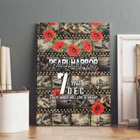Pearl Harbor Remembrance Day Canvas Wall Art Memories of December 7 with Red Poppy Lei LT03 - Polynesian Pride