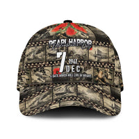 Pearl Harbor Remembrance Day Personalized Classic Cap Memories of December 7 with Red Poppy Lei - Polynesian Pride