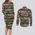 Pearl Harbor Remembrance Day Personalized Couples Matching Long Sleeve Bodycon Dress and Long Sleeve Button Shirt Memories of December 7 with Red Poppy Lei - Polynesian Pride