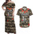 Pearl Harbor Remembrance Day Personalized Couples Matching Off Shoulder Maxi Dress and Hawaiian Shirt Memories of December 7 with Red Poppy Lei - Polynesian Pride