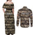 Pearl Harbor Remembrance Day Personalized Couples Matching Off Shoulder Maxi Dress and Long Sleeve Button Shirt Memories of December 7 with Red Poppy Lei - Polynesian Pride