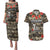 Pearl Harbor Remembrance Day Personalized Couples Matching Puletasi and Hawaiian Shirt Memories of December 7 with Red Poppy Lei - Polynesian Pride