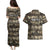 Pearl Harbor Remembrance Day Personalized Couples Matching Puletasi and Hawaiian Shirt Memories of December 7 with Red Poppy Lei - Polynesian Pride