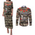 Pearl Harbor Remembrance Day Personalized Couples Matching Puletasi and Long Sleeve Button Shirt Memories of December 7 with Red Poppy Lei - Polynesian Pride