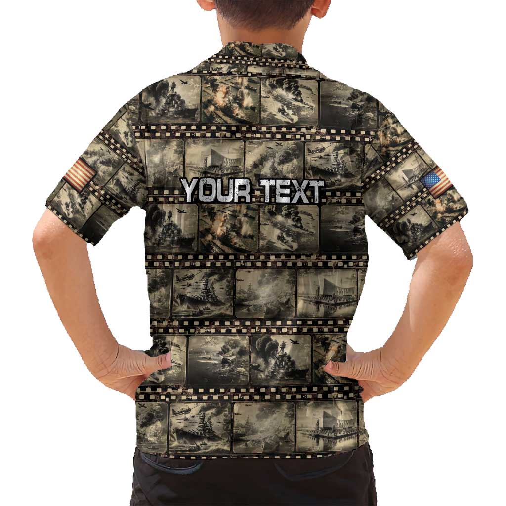 Pearl Harbor Remembrance Day Personalized Family Matching Long Sleeve Bodycon Dress and Hawaiian Shirt Memories of December 7 with Red Poppy Lei - Polynesian Pride