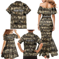 Pearl Harbor Remembrance Day Personalized Family Matching Mermaid Dress and Hawaiian Shirt Memories of December 7 with Red Poppy Lei - Polynesian Pride