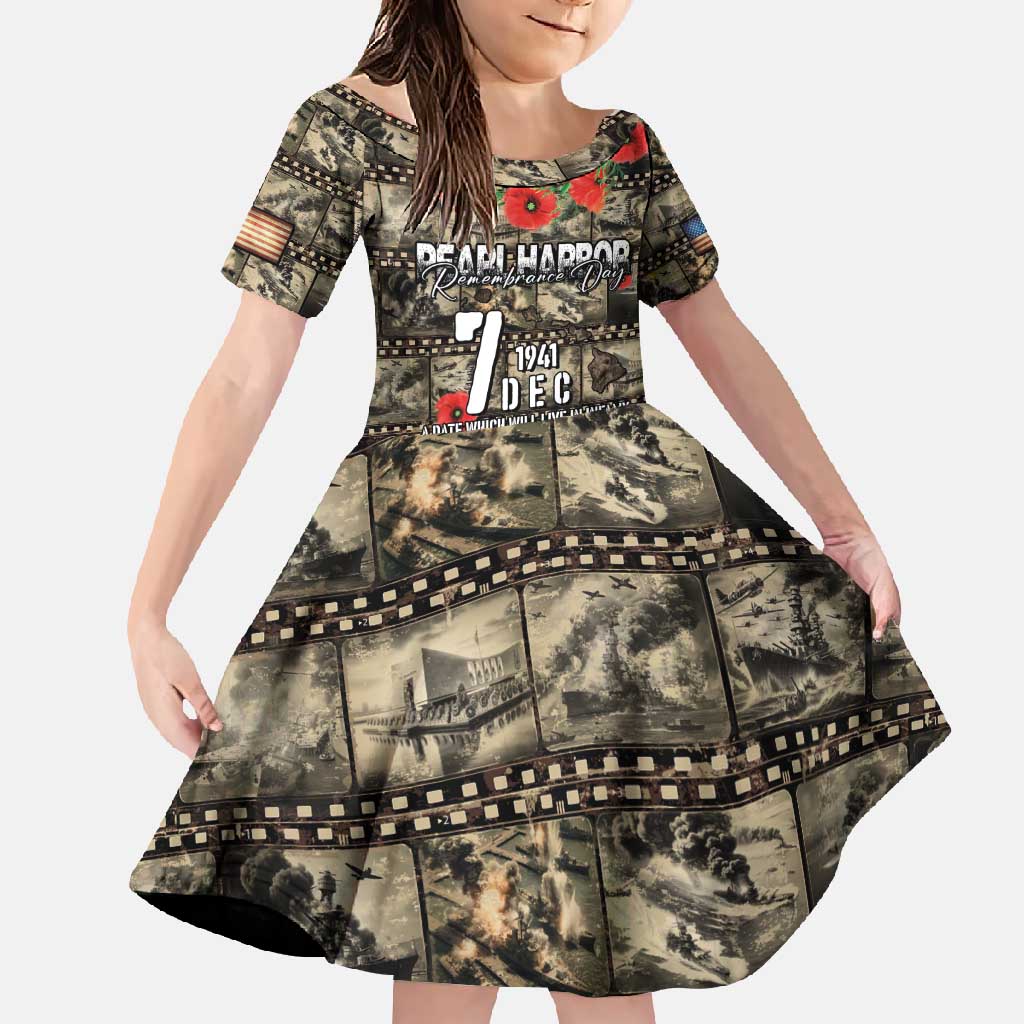 Pearl Harbor Remembrance Day Personalized Family Matching Summer Maxi Dress and Hawaiian Shirt Memories of December 7 with Red Poppy Lei - Polynesian Pride