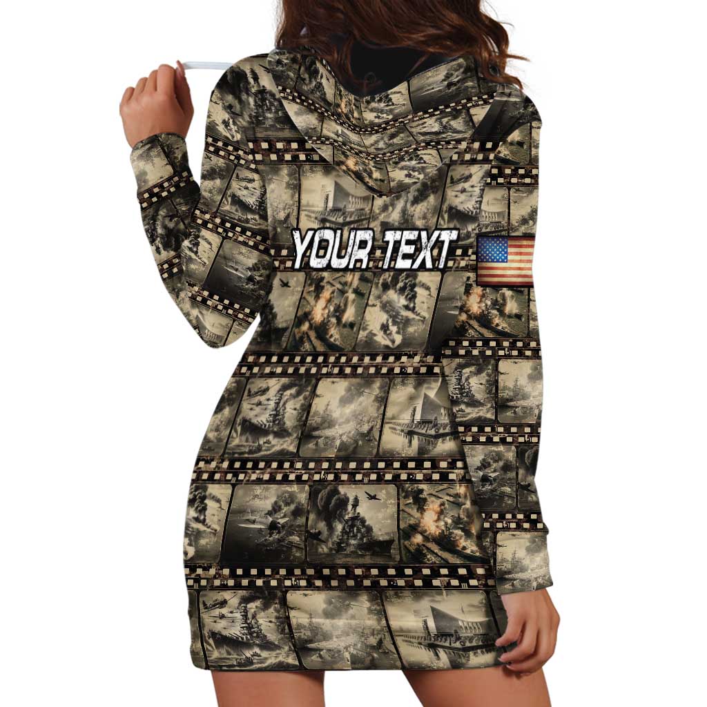 Pearl Harbor Remembrance Day Personalized Hoodie Dress Memories of December 7 with Red Poppy Lei - Polynesian Pride