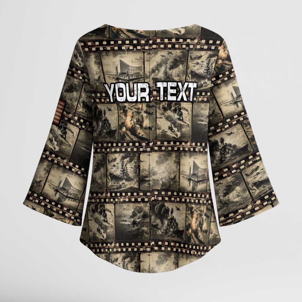 Pearl Harbor Remembrance Day Personalized Kimono Sleeve Blouse Memories of December 7 with Red Poppy Lei LT03 - Polynesian Pride