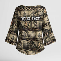 Pearl Harbor Remembrance Day Personalized Kimono Sleeve Blouse Memories of December 7 with Red Poppy Lei LT03 - Polynesian Pride