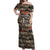 Pearl Harbor Remembrance Day Personalized Off Shoulder Maxi Dress Memories of December 7 with Red Poppy Lei - Polynesian Pride