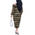 Pearl Harbor Remembrance Day Personalized Off The Shoulder Long Sleeve Dress Memories of December 7 with Red Poppy Lei - Polynesian Pride