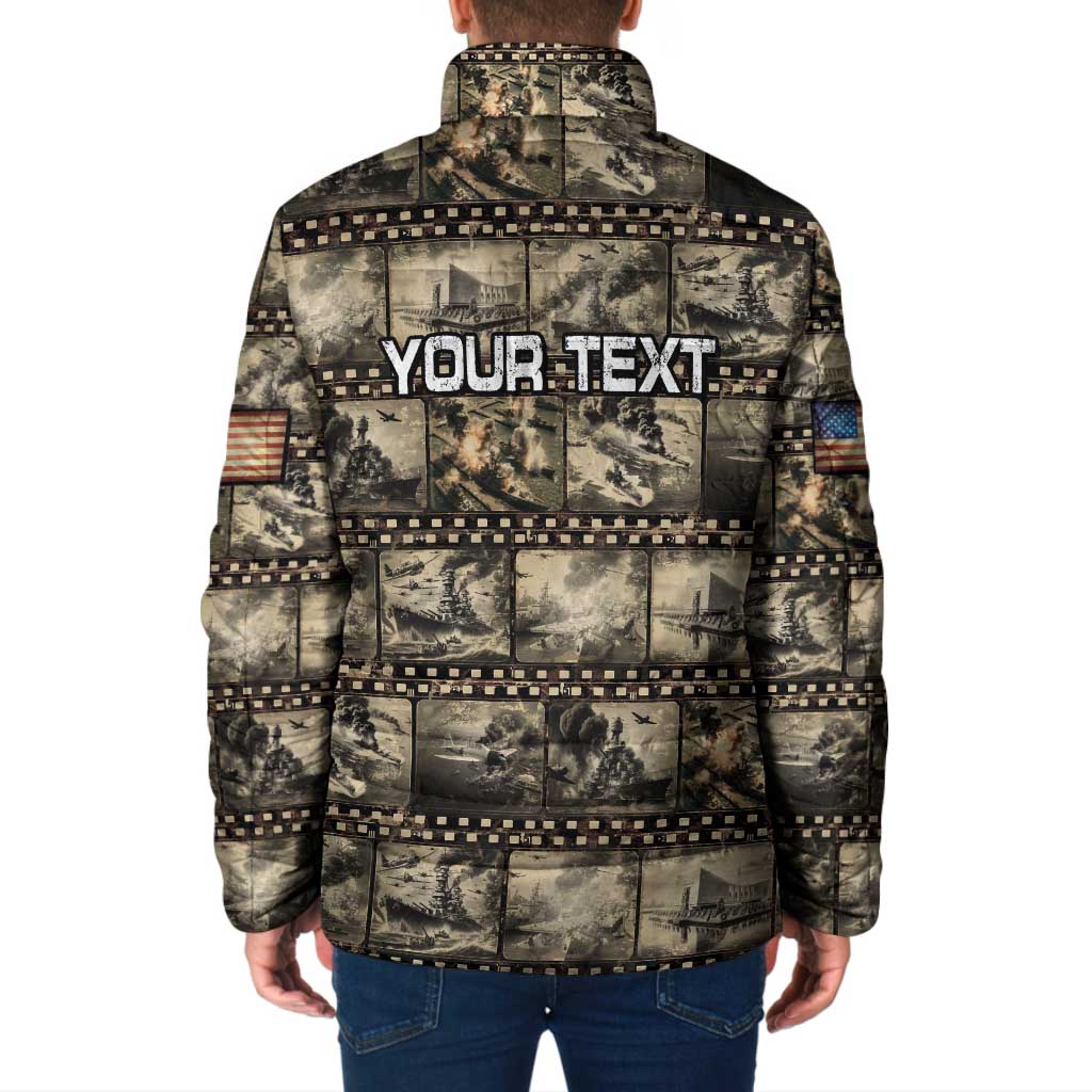 Pearl Harbor Remembrance Day Personalized Padded Jacket Memories of December 7 with Red Poppy Lei LT03 - Polynesian Pride