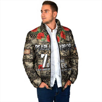 Pearl Harbor Remembrance Day Personalized Padded Jacket Memories of December 7 with Red Poppy Lei LT03 - Polynesian Pride
