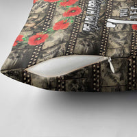 Pearl Harbor Remembrance Day Pillow Cover Memories of December 7 with Red Poppy Lei - Polynesian Pride