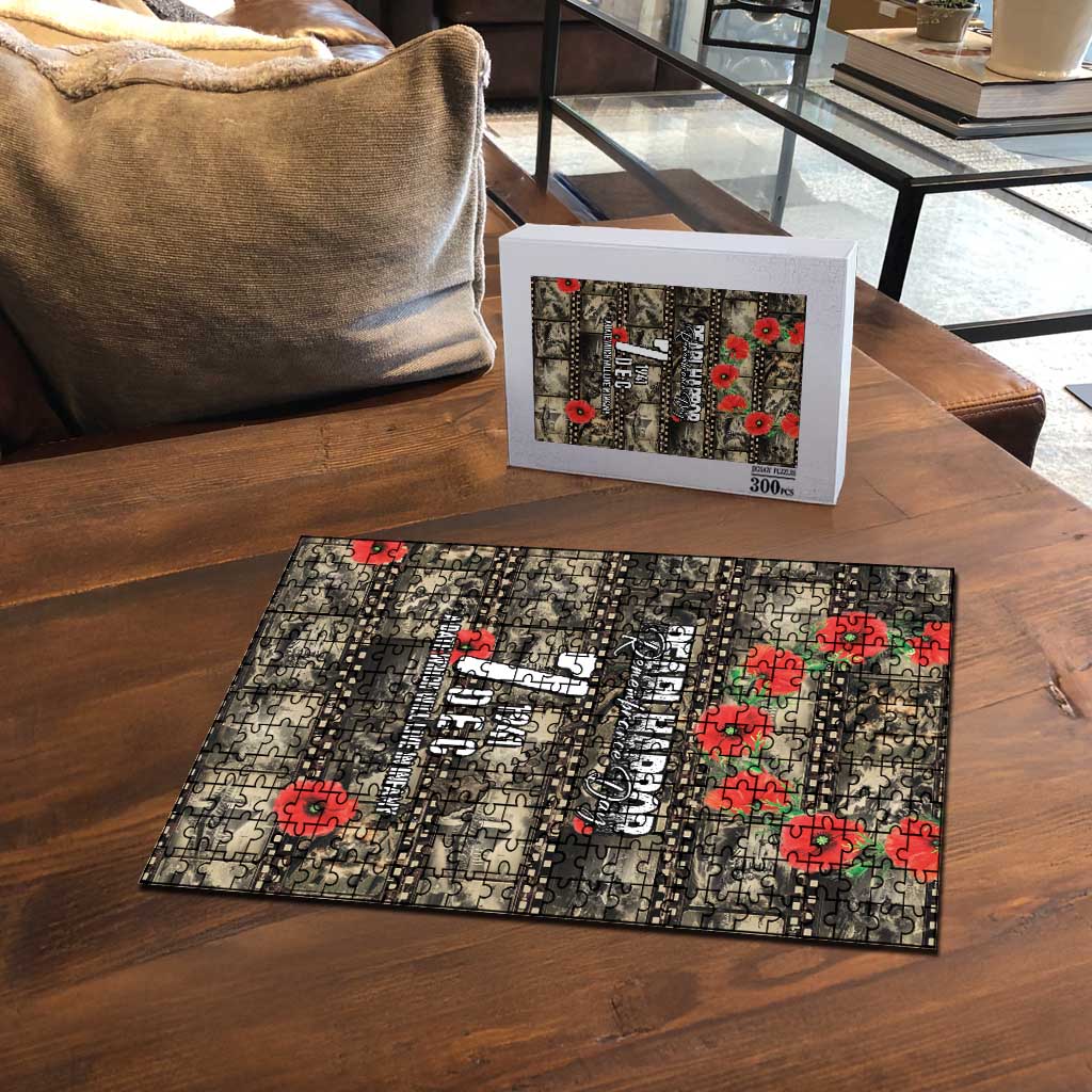 Pearl Harbor Remembrance Day Puzzle Memories of December 7 with Red Poppy Lei LT03 - Polynesian Pride