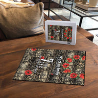 Pearl Harbor Remembrance Day Puzzle Memories of December 7 with Red Poppy Lei LT03 - Polynesian Pride