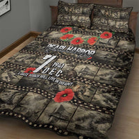 Pearl Harbor Remembrance Day Quilt Bed Set Memories of December 7 with Red Poppy Lei LT03 - Polynesian Pride