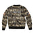 Pearl Harbor Remembrance Day Personalized Sleeve Zip Bomber Jacket Memories of December 7 with Red Poppy Lei - Polynesian Pride
