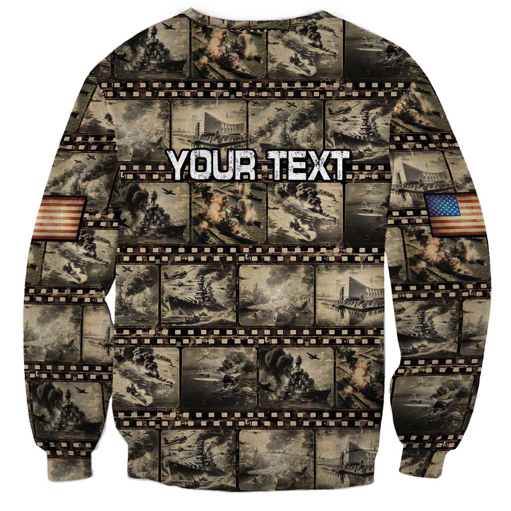 Pearl Harbor Remembrance Day Personalized Sweatshirt Memories of December 7 with Red Poppy Lei LT03 - Polynesian Pride